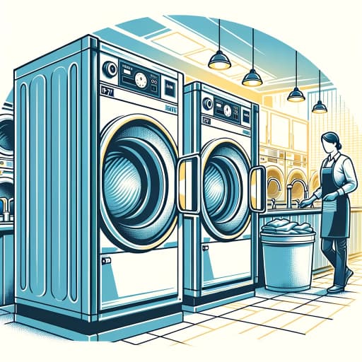Commercial washers in a shared laundry facility